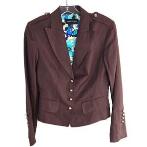Isabel & Nina Women's Blazer 2 Misses Size XS Small Brown Coat Jacket
